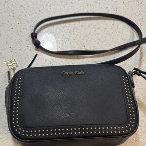 Calvin Klein Black Crossbody Bag with Studs